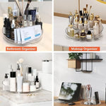 Organizador de Maquillaje Giratorio 360° – Apilable y Transparente de 2 Niveles