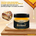 Cera de Abejas Natural BeeWax™ 350g para Restauración y Brillo de Madera