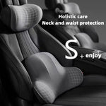Set de Almohada para el Cuello y Soporte Lumbar Ergonómico para Auto u Oficina – Espuma Viscoelástica