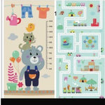 Tapete de Gateo Plegable y Acolchado para Bebés 180 x 200 x 1 cm – Estampado Educativo